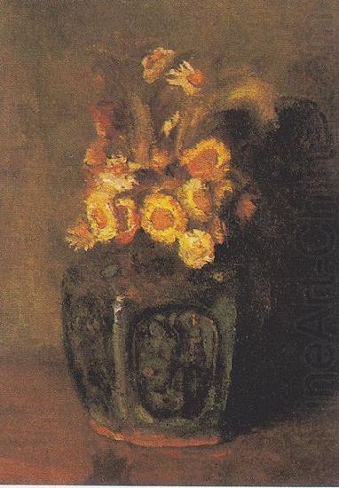 Ginger Pot with chrysanthemums, Vincent Van Gogh